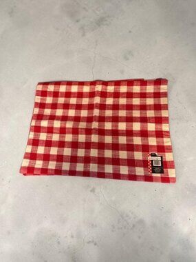 NWT The Spring Shop Red Gingham, Buffalo Check, Woven Placemats (Set of 2) 14x19